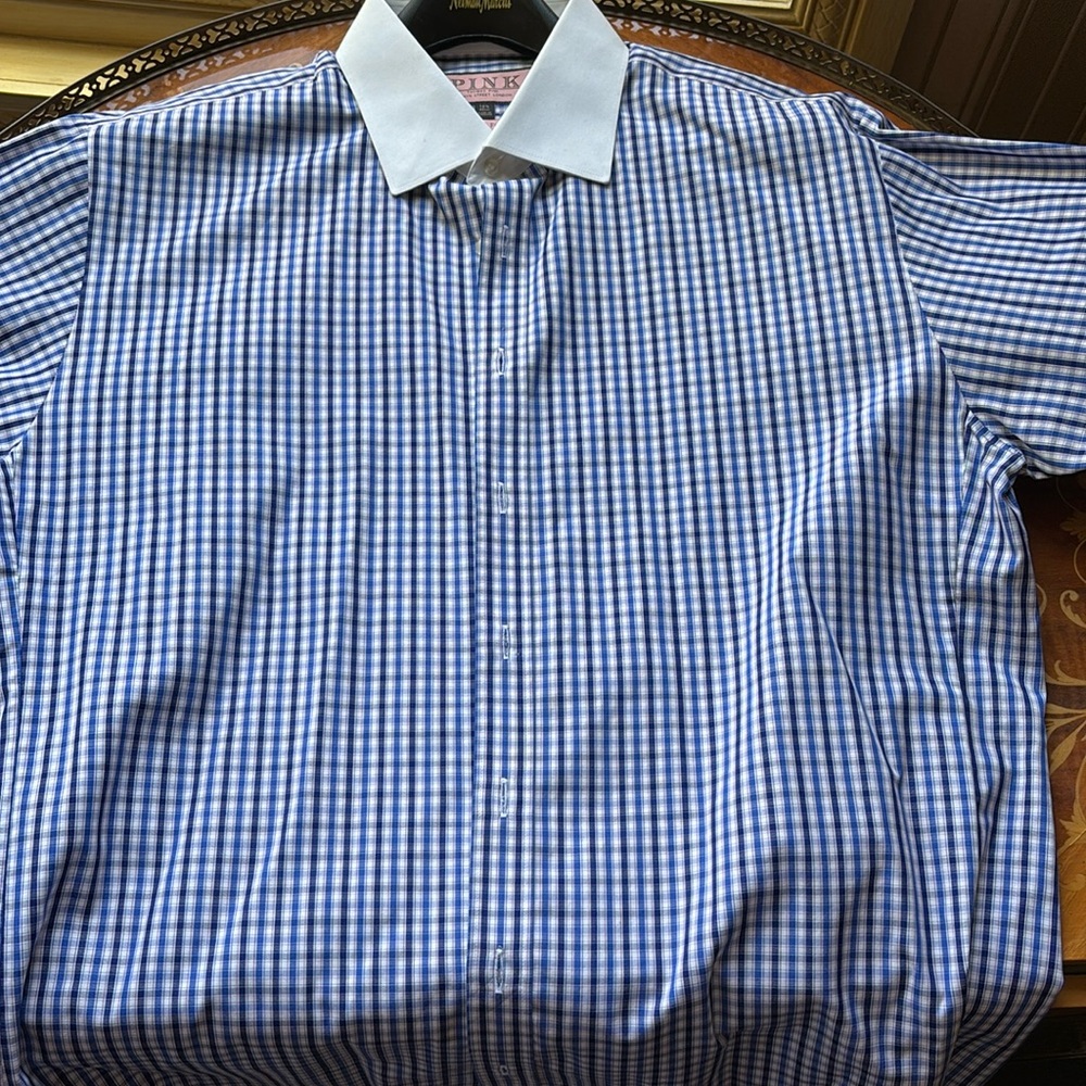 Thomas Pink Slim Fit Button Down Shirt